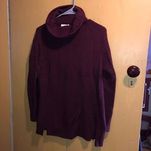 Burgundy Vineyard Vines Turtleneck Sweater